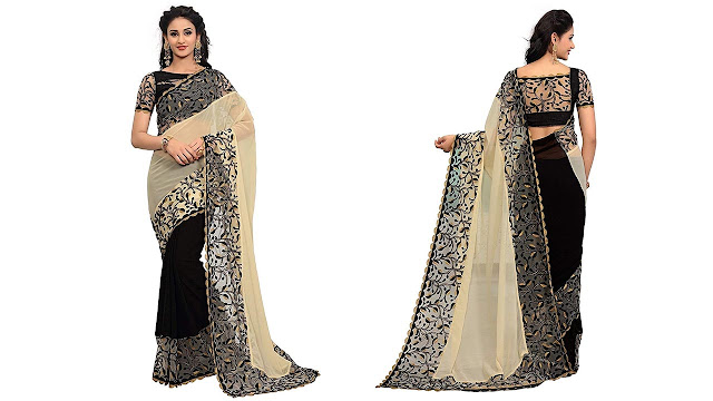 Online Fayda Women's Georgette Saree With Blouse Piece (Of298_Multi Color)