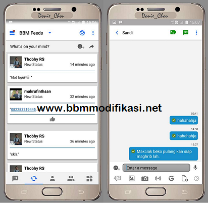 BBM Mod Like IOS (Iphone Theme) APK Terbaru