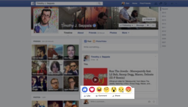 Facebook thử nghiệm nút like mới Reactions với nhiều biểu tượng