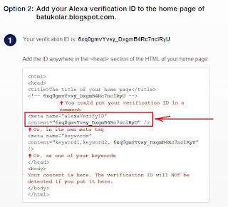 verifikasi kode saat daftar blog di alexa
