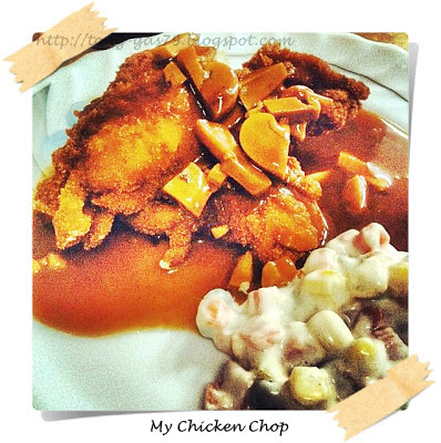 Tong-Gas79: My Chicken Chop Mushroom Gravy & Mix Vege Salad