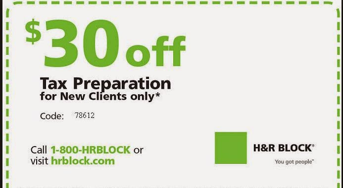 h&r block coupons 2018