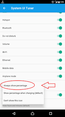 Menampilkan Persentase Baterai di Android Nougat Tanpa Root