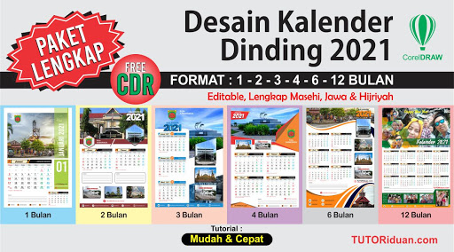 Aneka Model Desain  Kalender  Dinding 2021  Free CDR  
