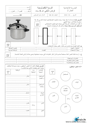 فرض تأليفي 1 تربية تكنولوجية سنة 7 الثلاثي الأول, تربية تكنولوجية  pdf  سنة سابعة مراجعة تربية تكنولوجية سنة سابعة  سنة 7 أساسي, تكنيك سابعة