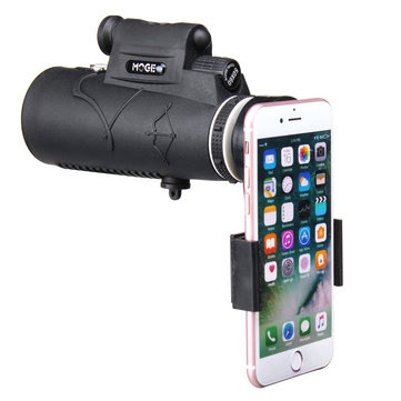 50×60 Outdoor Hiking Camping HD Optics Monocular Telescope Bird Watching With Laser Flashlight Phone 