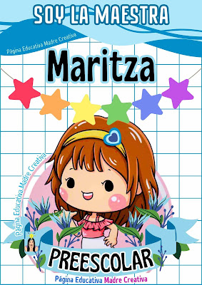 "Cartel de Maestra Maritza de nivel Preescolar