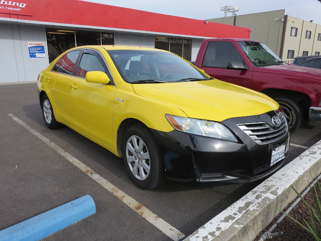 Camry Hybrid repainted as Taxi Cab at Almost Everything Auto Body