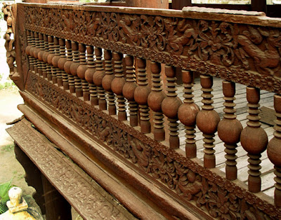 beautiful exotic wood art in Mandalay