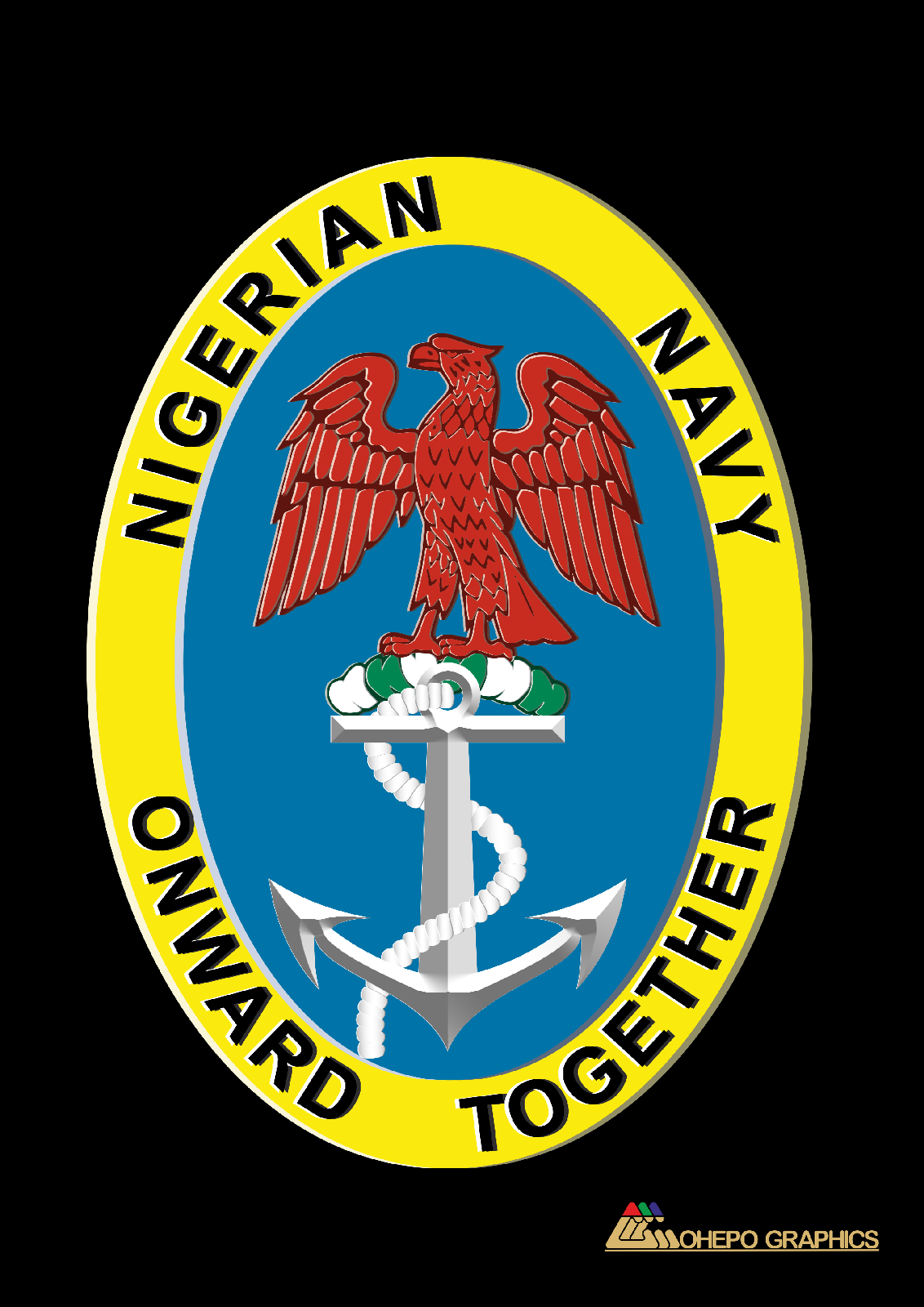Nigerian Navy Logo (Retouched By OhepoGraphics) Emboss 3