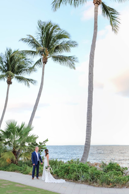 bride and groom on captiva island