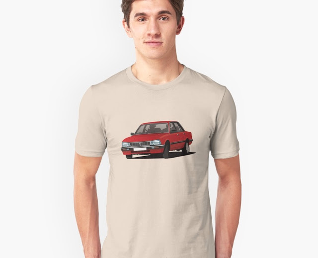 Red Peugeot 505 Turbo - car T-shirts