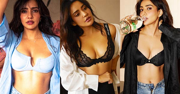 neha sharma bra cleavage hot bollywood actress