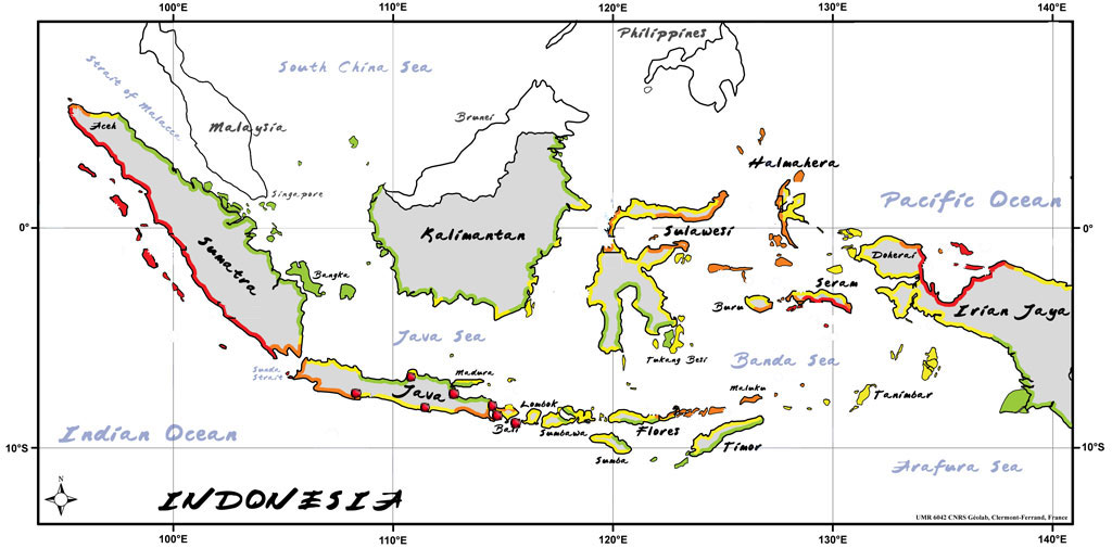 Peta Indonesia Hitam Putih