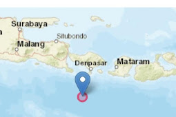 Gempa Bumi Magnitudo 5,1Guncang Wilayah Kuta Selatan, Bali