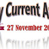 27 November 2022 Current Affairs 