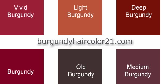 Hair Color Chart Burgundy