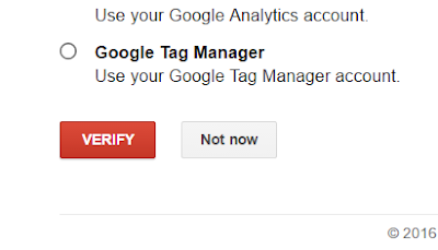 Go back to search console and click verify