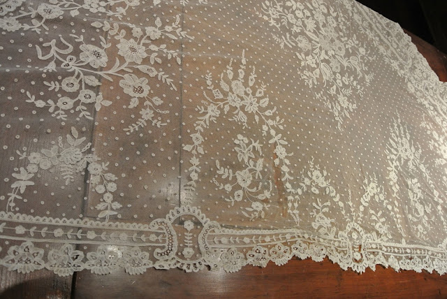 antique lace wedding shawl