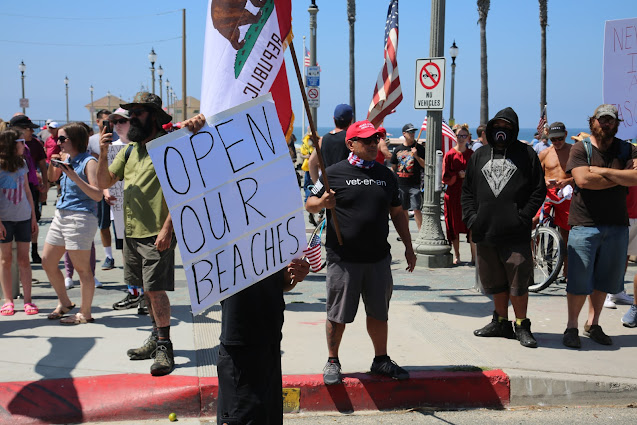 Open California beaches protest