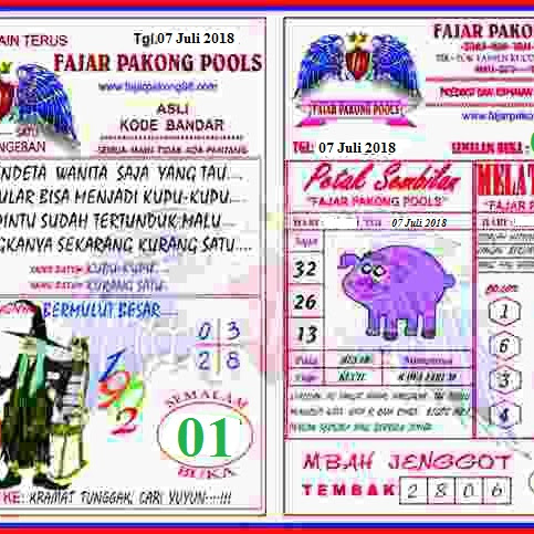 Kode Syair Fajar Pakong 08 Juli 2018