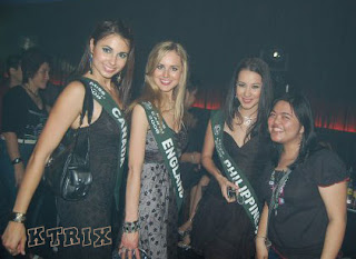Ms Earth candidates with me in Clear Black Night Halloween Dance Party