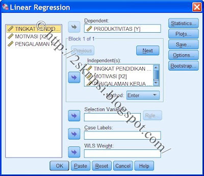 linear regression spss