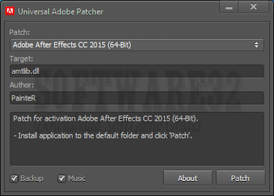 Screenshot Universal Adobe Patcher 1.5