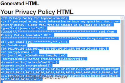 Cara membuat privacy policy untuk blogspot