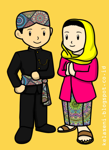 Mewarnai Gambar Pakaian Adat - Betawi - Kelaseni