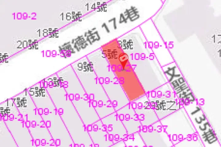 法拍屋地籍圖–懷德街頂加美寓法拍屋.板橋區懷德街174巷5號4樓 懷德街頂加美寓法拍屋地籍圖2