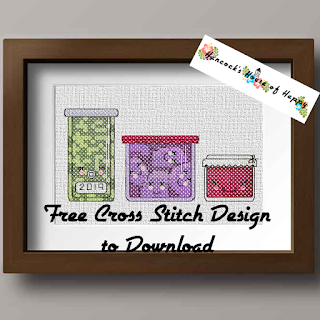 Free Kawaii Canning Jelly Jar Cross Stitch Pattern