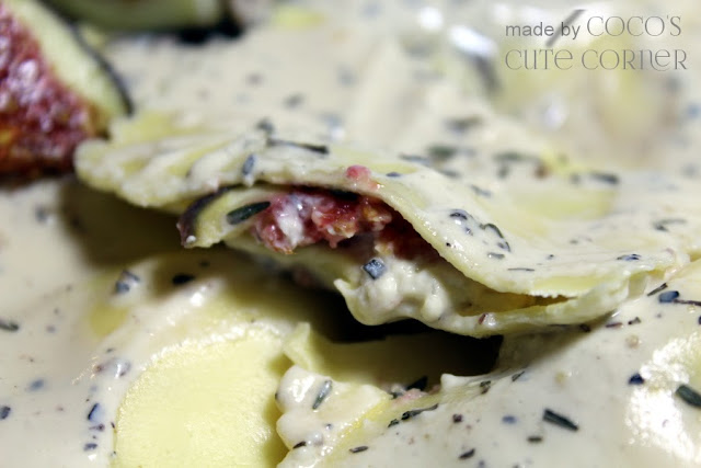 Ravioli with Peppercheese, Figs and Thyme