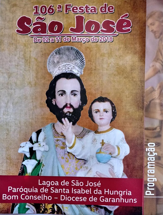 BISPO FARÁ ENCERRAMENTO DA FESTA DO PADROEIRO DE LAGOA DE SÃO JOSÉ NESSE DOMINGO, 11/03