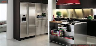 Stainless steel kitchen design cabinet