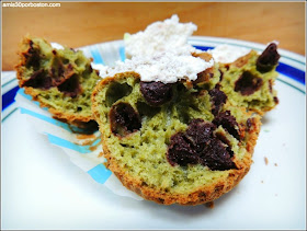 Cupcakes de Té Matcha y Pepitas de Chocolate