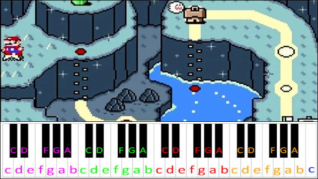 Vanilla Dome - Super Mario World Piano / Keyboard Easy Letter Notes for Beginners