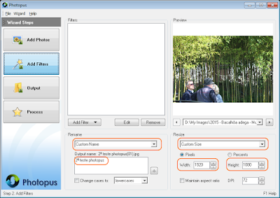 Photopus - 2 Renomear e Redimensionar em lote