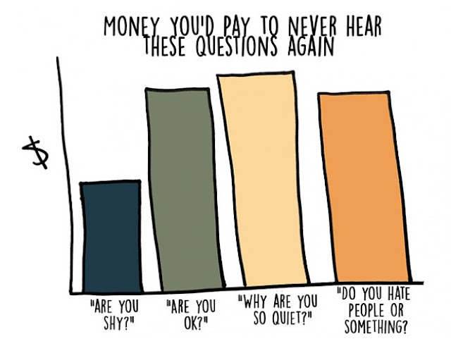 Money you'd pay to never hear these question again - Accurate Diagrams Showing What It’s Really Like To Be An Introvert