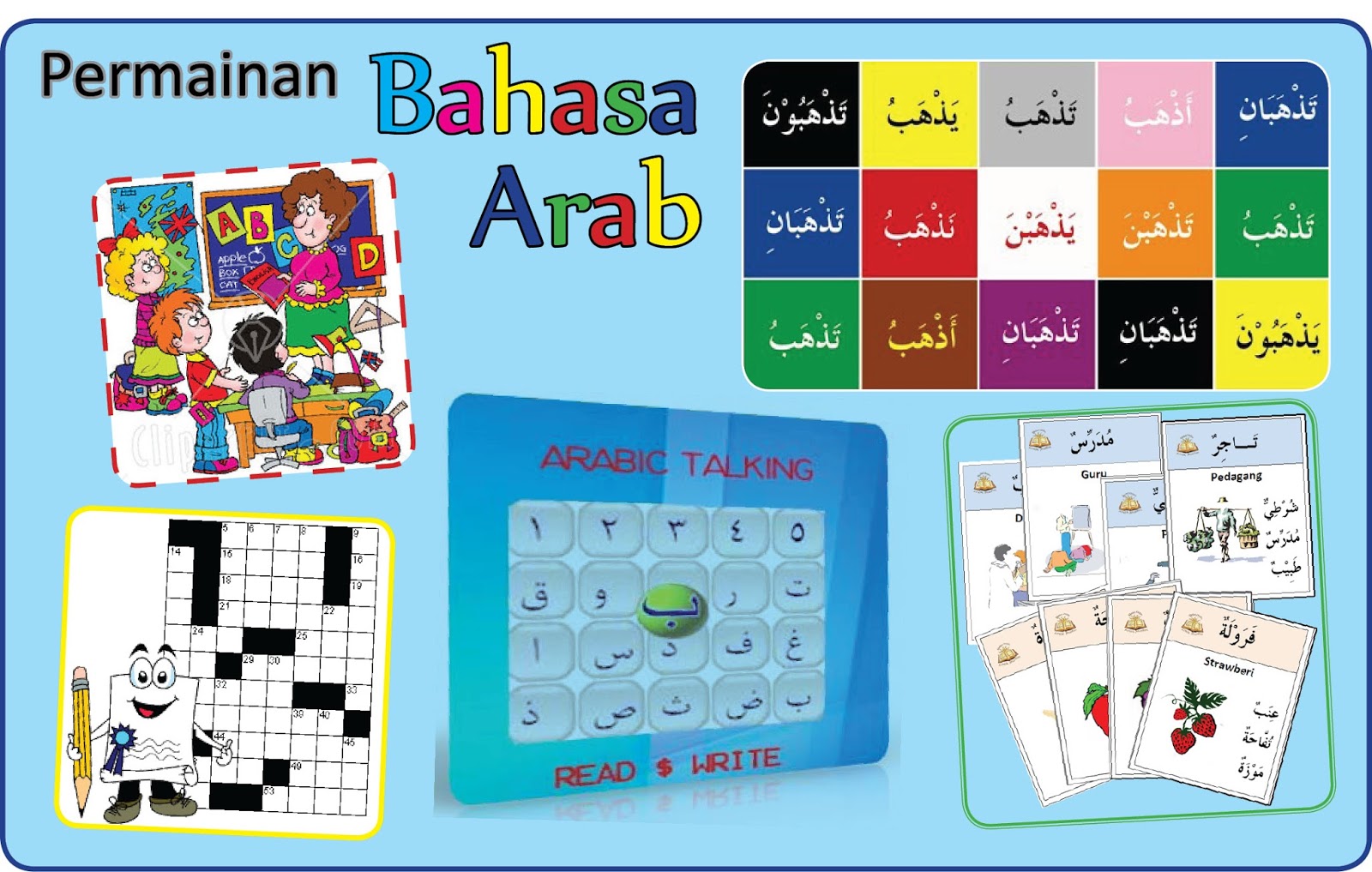 Permainan bahasa  arab  dengan merangkai kalimat Ilham Nur 