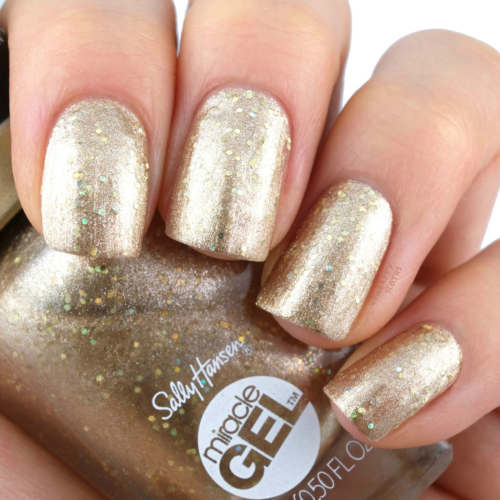 Sally Hansen | Holiday 2019 Oh My Gold! Miracle Gel Collection | 154 Goldie Rocks: Review and Swatches