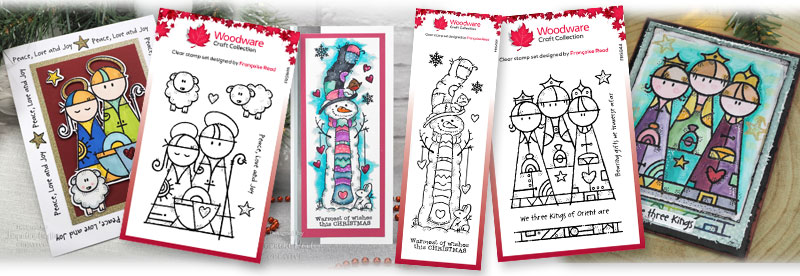 New Christmas Woodware stamps by Francoise Read