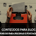 Conteúdos Para Blog: Códigos Para Páginas e Postagens
