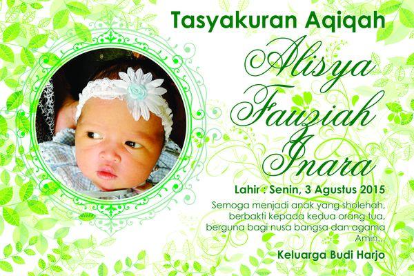 Titipan Desain Kartu Ucapan Kelahiran dan Aqiqah dari 