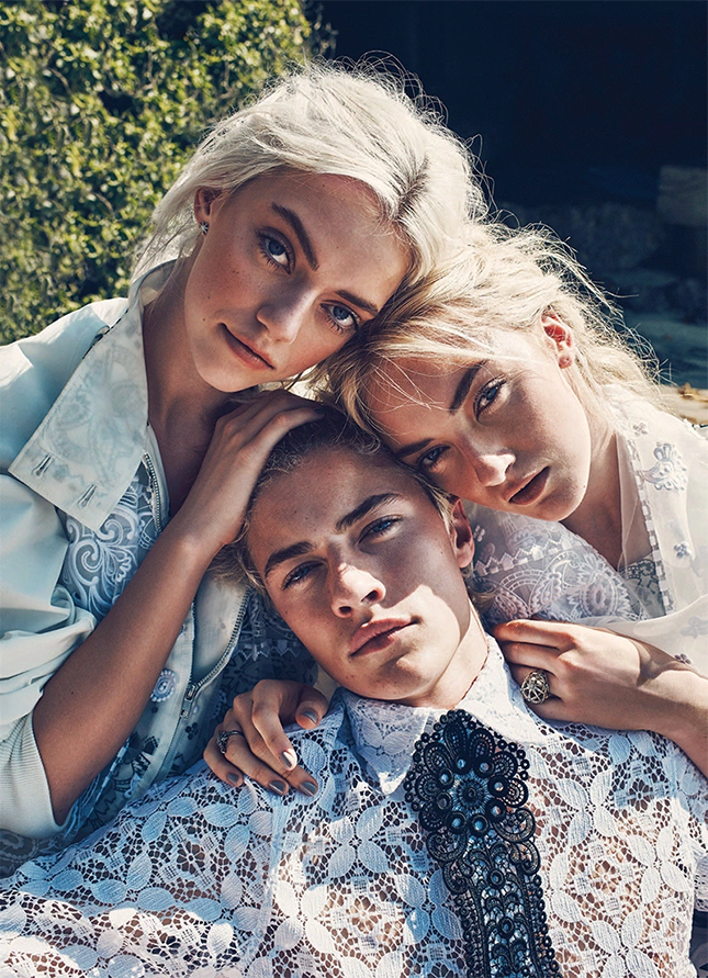 Lucky Blue Smith for Marie Claire January 2016