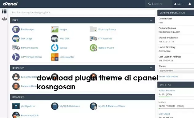 download tema plugin dari cpanel