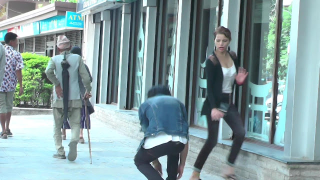 Nepali Prank - Tieing Shoe Lace Prank