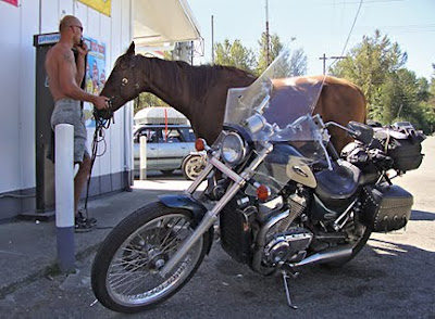 horseman at phone booth