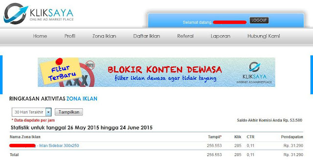 Bukti Pembayaran Kliksaya PPC Melalui Bank Terbaru