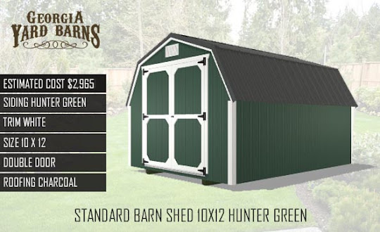 Standard Barn Shed 10 X 12 Hunter - Green